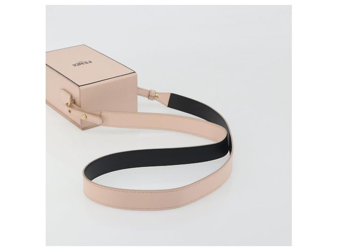 FENDI Shoulder Pouch Leather Pink Gold Tone 8BT339 - vista 7
