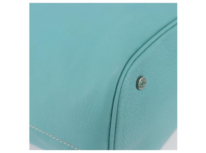 Tiffany & Co TIFFANY&Co. Shoulder Bag Leather Turquoise Blue - vista 10