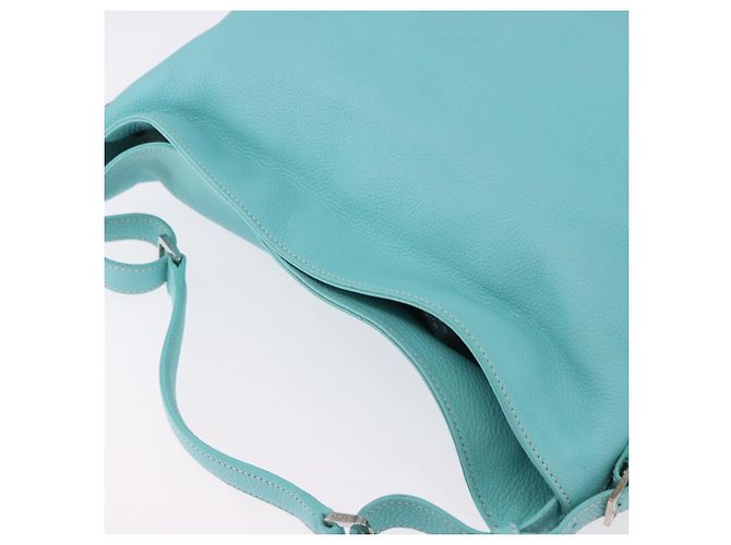 Tiffany & Co TIFFANY&Co. Shoulder Bag Leather Turquoise Blue - vista 15