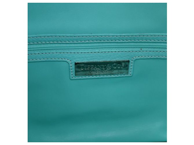 Tiffany & Co TIFFANY&Co. Shoulder Bag Leather Turquoise Blue - vista 16