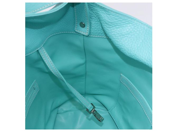 Tiffany & Co TIFFANY&Co. Shoulder Bag Leather Turquoise Blue - vista 18