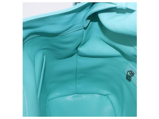 Tiffany & Co TIFFANY&Co. Shoulder Bag Leather Turquoise Blue - vista 19