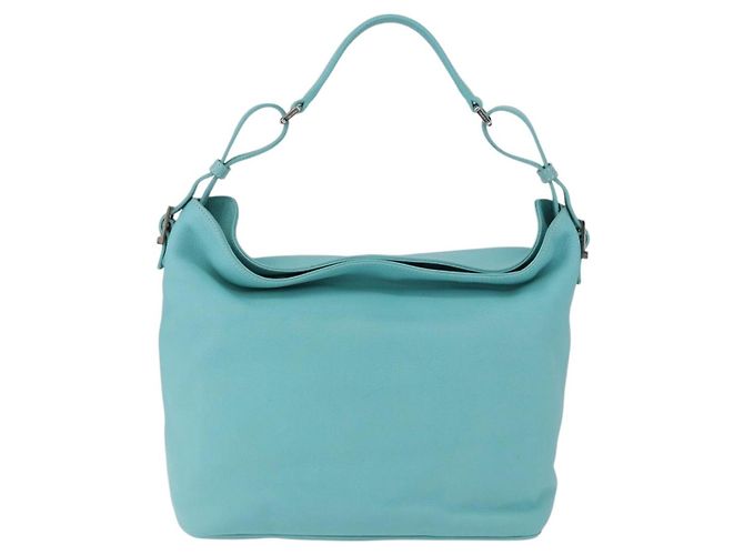 Tiffany & Co TIFFANY&Co. Shoulder Bag Leather Turquoise Blue - vista 2