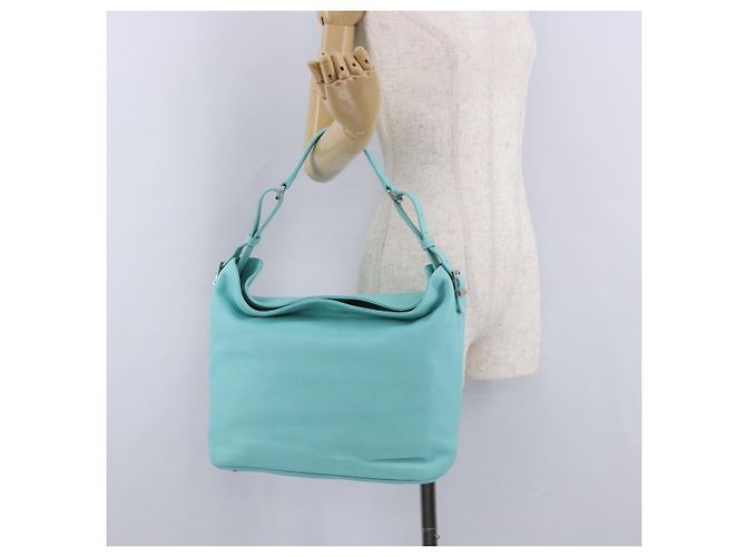 Tiffany & Co TIFFANY&Co. Shoulder Bag Leather Turquoise Blue - vista 23