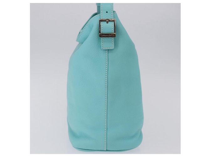 Tiffany & Co TIFFANY&Co. Shoulder Bag Leather Turquoise Blue - vista 4