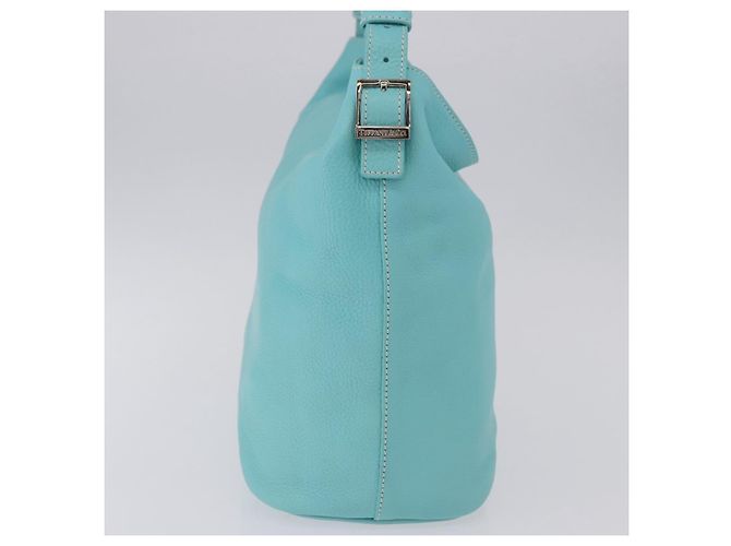 Tiffany & Co TIFFANY&Co. Shoulder Bag Leather Turquoise Blue - vista 5