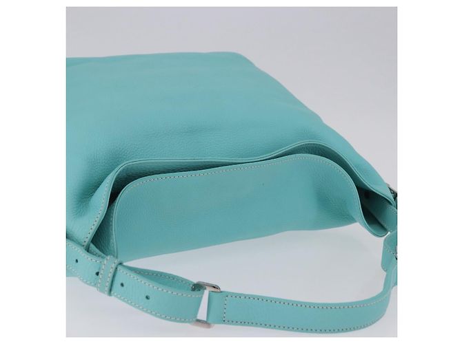 Tiffany & Co TIFFANY&Co. Shoulder Bag Leather Turquoise Blue - vista 6