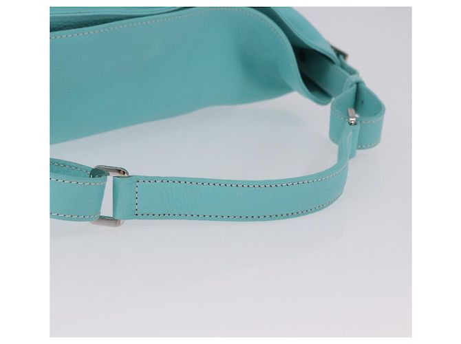 Tiffany & Co TIFFANY&Co. Shoulder Bag Leather Turquoise Blue - vista 7