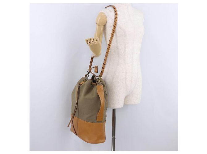 GUCCI Schultertasche Canvas Green Beige 110233 - Ansicht 23