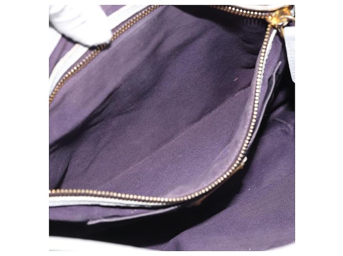 Miu Miu Matelasse Hand Bag Leather 2way Light Blue Gold - vista 24