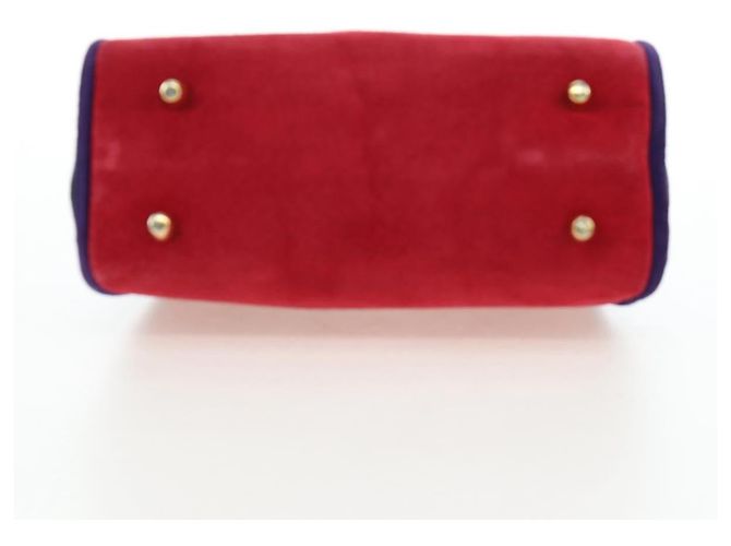 Christian Dior Hand Bag Suede 2way Red Gold - vista 11