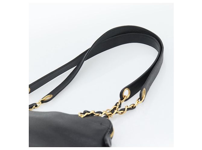 CHANEL Triple Coco Chain Tote Bag Caviar Leder Schwarz Gold CC - Ansicht 8