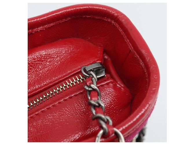 CHANEL Gabrielle de Chanel Matelasse Chain Shoulder Bag Canvas Red - vista 18