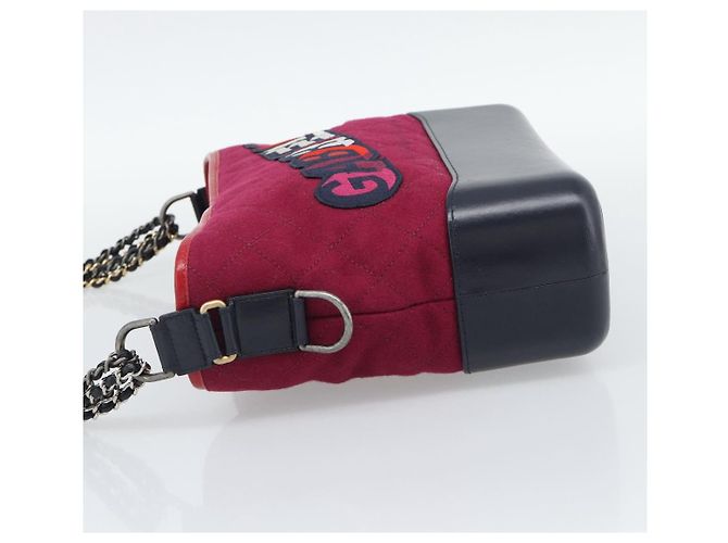 CHANEL Gabrielle de Chanel Matelasse Chain Shoulder Bag Canvas Red - vista 3