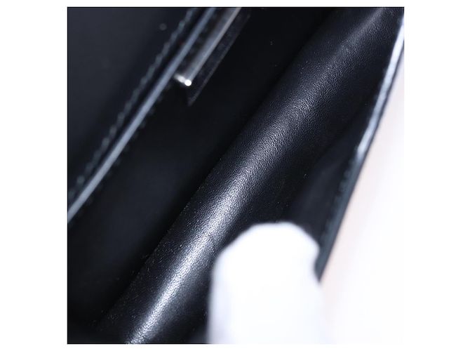 PRADA Chain Shoulder Bag Patent leather Black Silver - vista 10