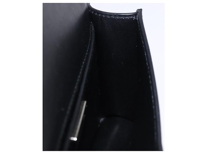 PRADA Chain Shoulder Bag Patent leather Black Silver - vista 20