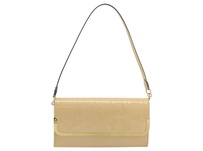 LOUIS VUITTON Monogram Vernis Rossmore MM Beige Poodle M91757 LV - vista 13