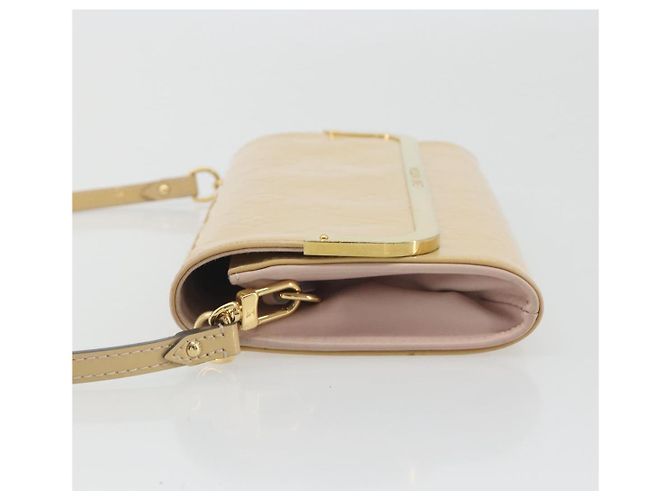 LOUIS VUITTON Monogram Vernis Rossmore MM Beige Poodle M91757 LV - vista 4