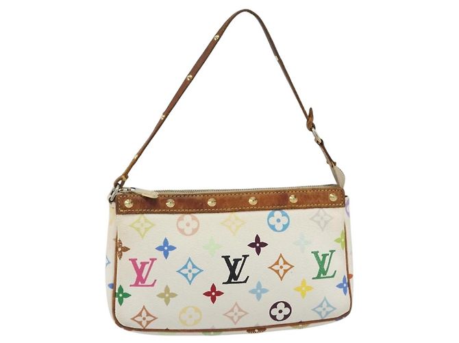 LOUIS VUITTON Monogram Multicolor Pochette Accessoires White M92649 - vue 13