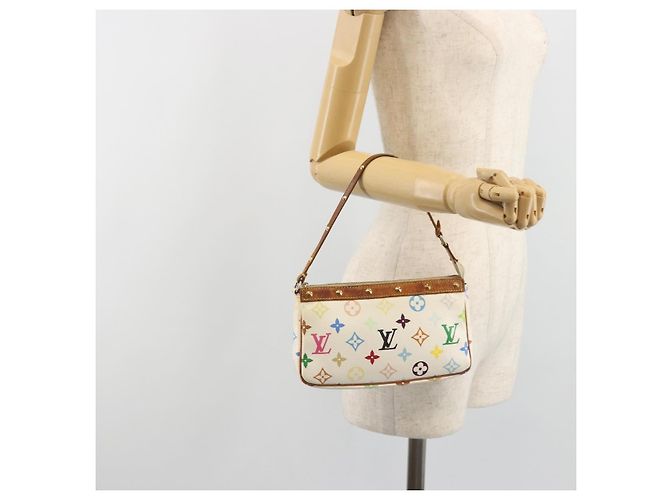 LOUIS VUITTON Monogram Multicolor Pochette Accessoires White M92649 - vue 22