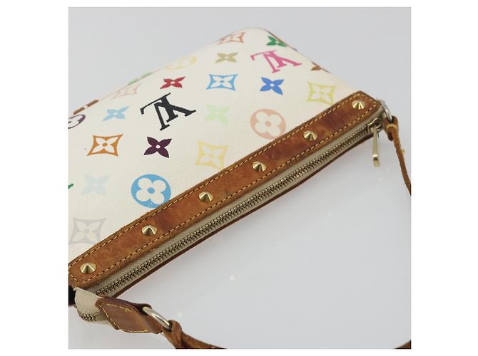 LOUIS VUITTON Monogram Multicolor Pochette Accessoires White M92649 - vue 6