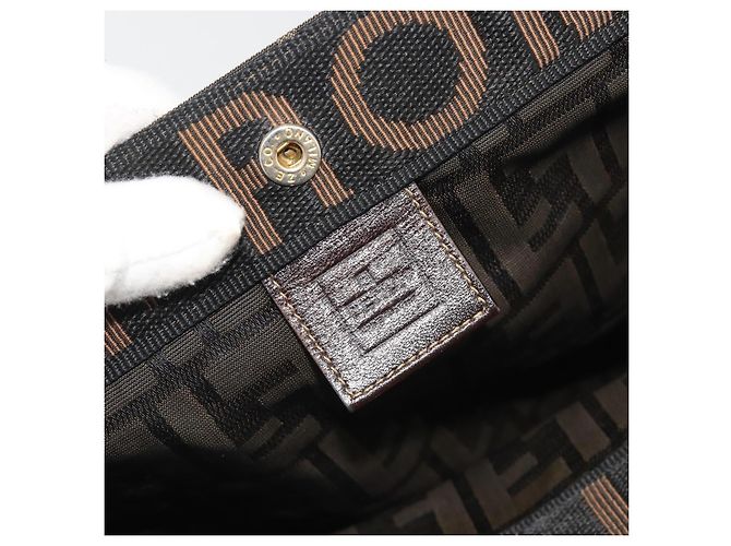 FENDI Zucca Canvas Hand Bag Brown - vista 10