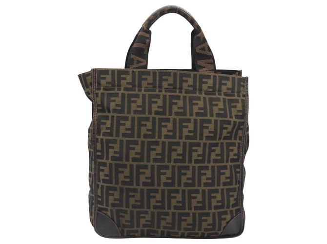 FENDI Zucca Canvas Hand Bag Brown - vista 13