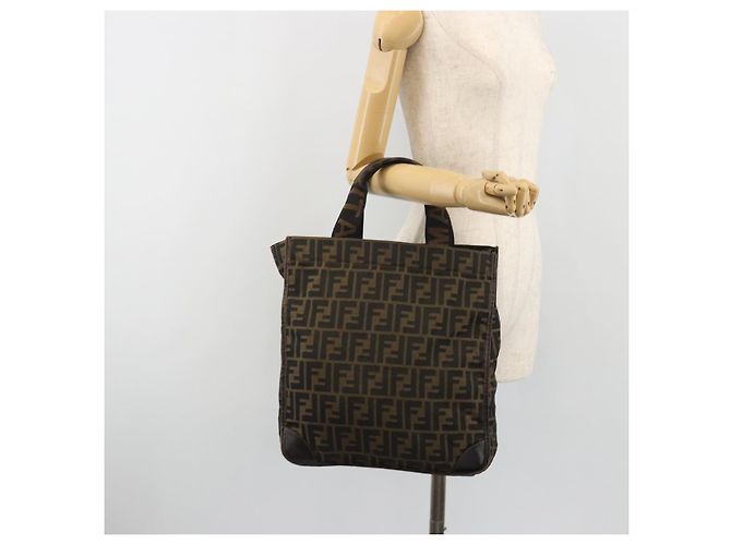 FENDI Zucca Canvas Hand Bag Brown - vista 19