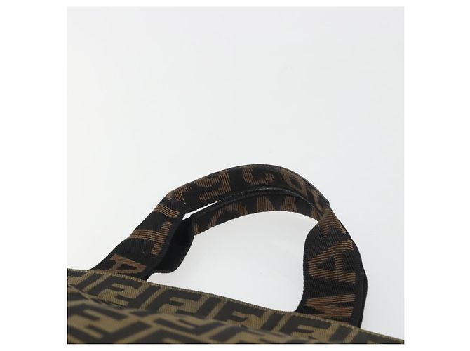 FENDI Zucca Canvas Hand Bag Brown - vista 8