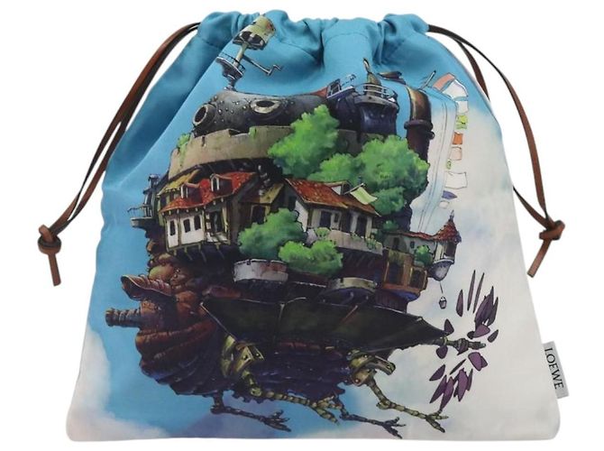 LOEWE x Studio Ghibli Howl's Moving Castle Pouch Nylon Blue - vista 13