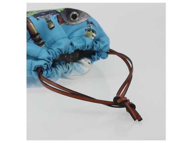 LOEWE x Studio Ghibli Howl's Moving Castle Pouch Nylon Blue - vista 6