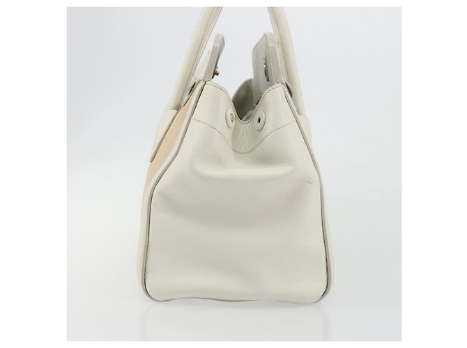 PRADA Hand Bag Canvas Beige Gold - vista 4