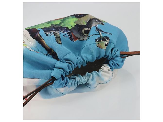 LOEWE Studio Ghibli Howl's Moving Castle Pouch Nylon Blue - vista 6