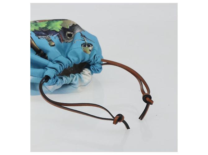LOEWE Studio Ghibli Howl's Moving Castle Pouch Nylon Blue - vista 7