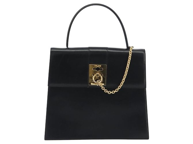 Céline CELINE Hand Bag Leather Black Gold - vista 2