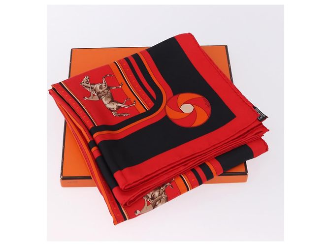 Hermès HERMES Carre 90 Seidentuch Rot - Ansicht 24