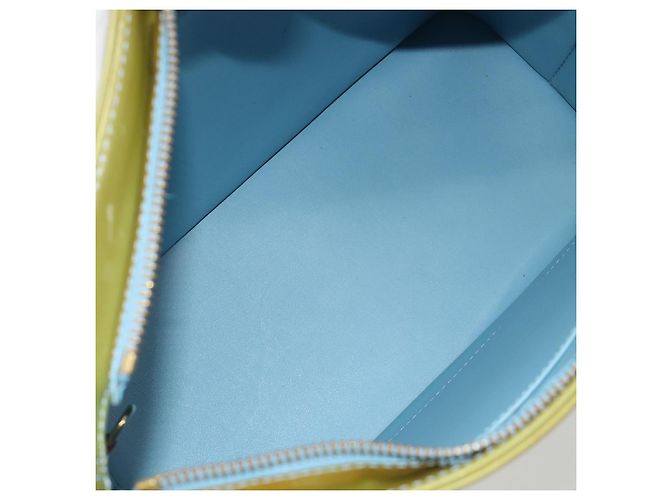 LOUIS VUITTON Monogram Vernis Houston Hand Bag Baby Blue M91005 LV - vista 11