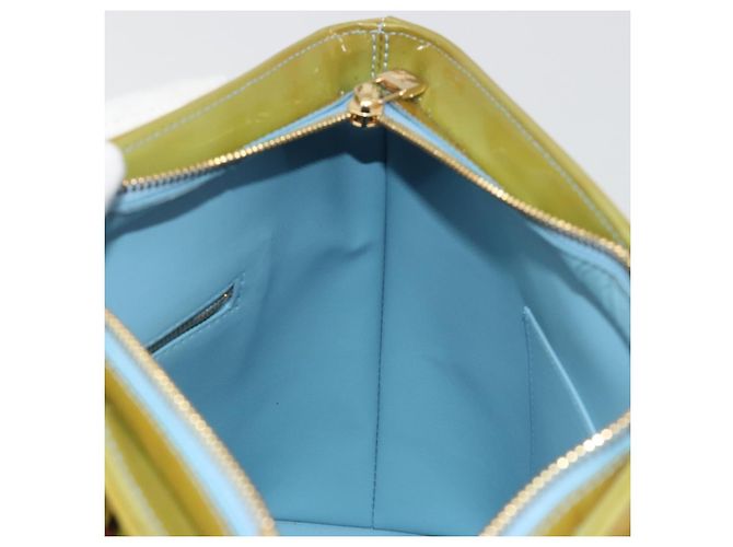 LOUIS VUITTON Monogram Vernis Houston Hand Bag Baby Blue M91005 LV - vista 21