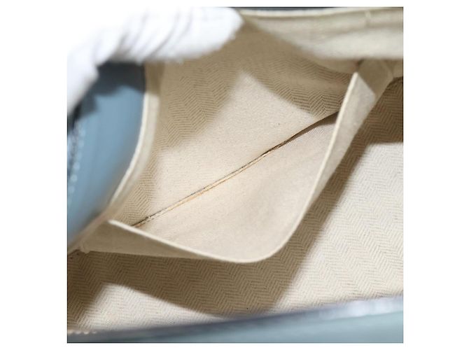 LOEWE Puzzle Small Hand Bag Leather 2way Light Blue Gold Tone - vista 27