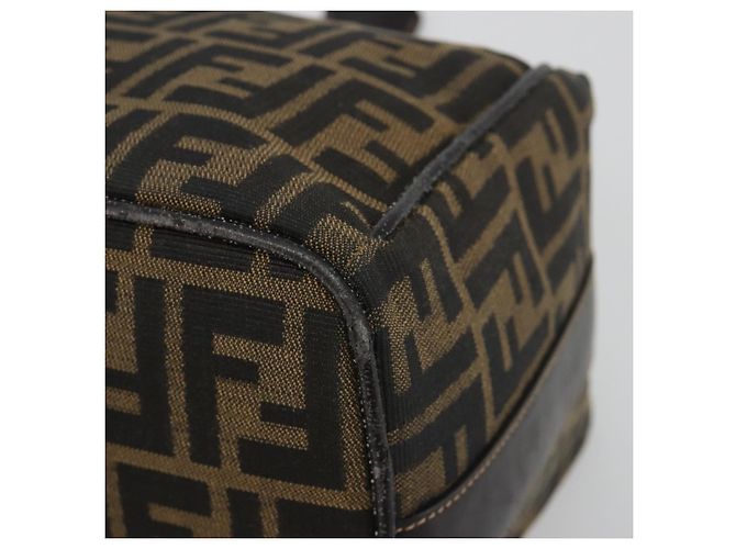 FENDI Zucca Canvas Hand Bag Black Brown - vista 11