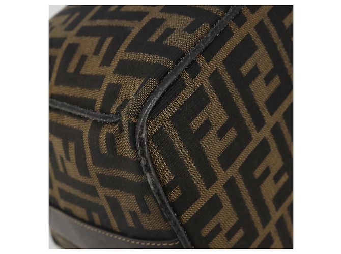 FENDI Zucca Canvas Hand Bag Black Brown - vista 12