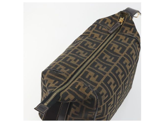 FENDI Zucca Canvas Hand Bag Black Brown - vista 16