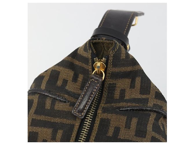 FENDI Zucca Canvas Hand Bag Black Brown - vista 17