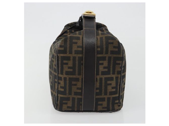 FENDI Zucca Canvas Hand Bag Black Brown - vista 4