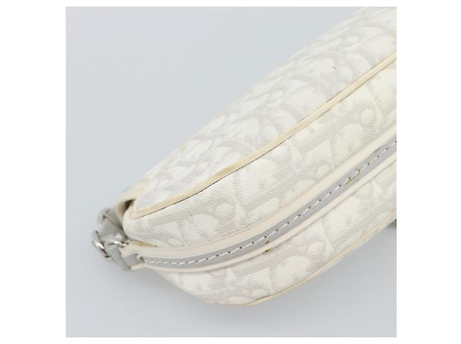 Christian Dior Trotter Canvas Romantic Chain Bag PVC White Silver - vista 13