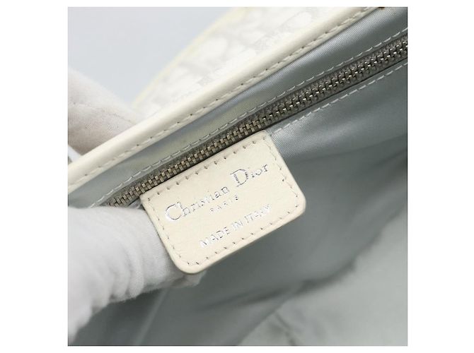 Christian Dior Trotter Canvas Romantic Chain Bag PVC White Silver - vista 15
