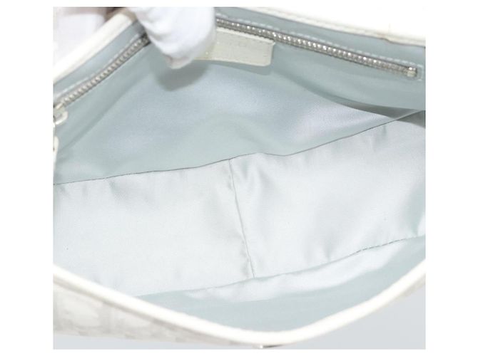 Christian Dior Trotter Canvas Romantic Chain Bag PVC White Silver - vista 16