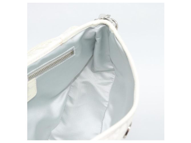 Christian Dior Trotter Canvas Romantic Chain Bag PVC White Silver - vista 17