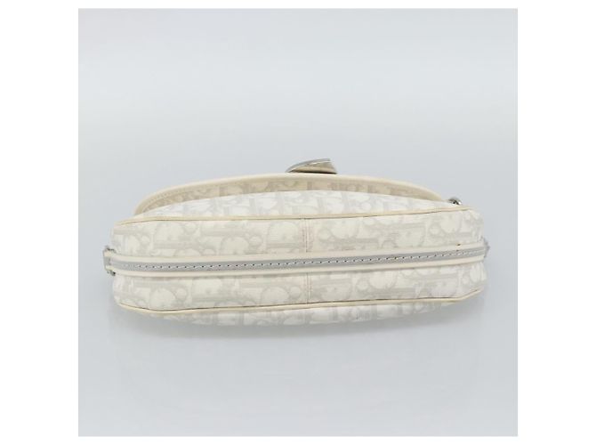 Christian Dior Trotter Canvas Romantic Chain Bag PVC White Silver - vista 9