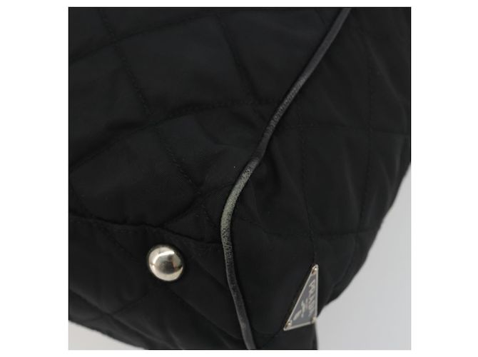 PRADA Chain Shoulder Bag Nylon Black Silver - vista 12